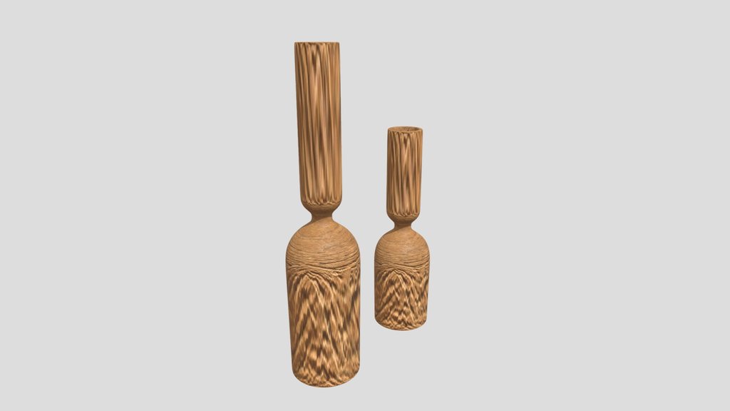 Asker Black Candle Holder