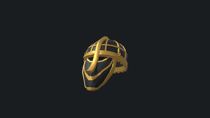 Low Poly Vendel Helm Test 3D Model