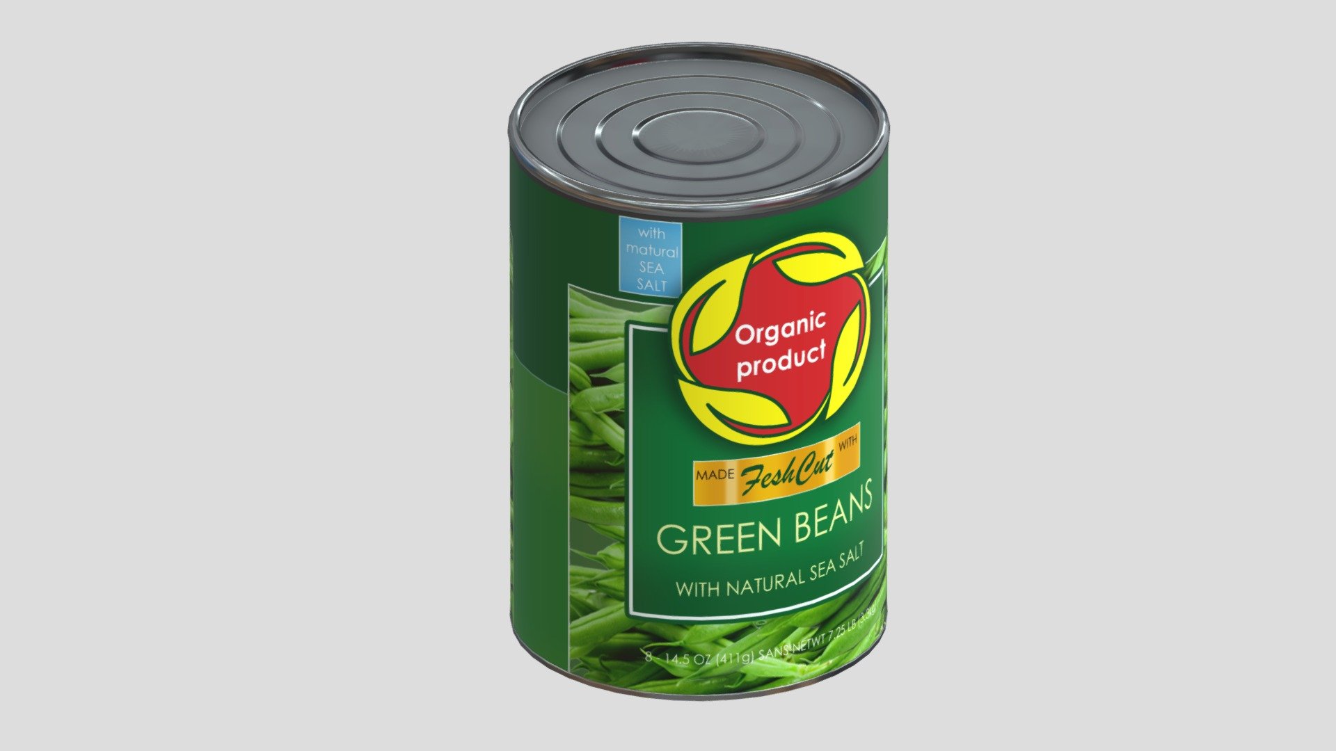 Green Beans Can Low Poly PBR - Buy Royalty Free 3D model by Frezzy ...