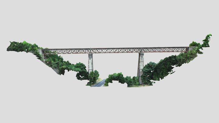 Železniční viadukt Hrob 3D Model