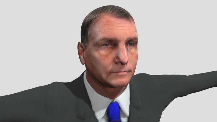 Homenagem Presidente Bolsonaro 3D Model