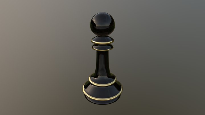 Black Pawn 3D Model