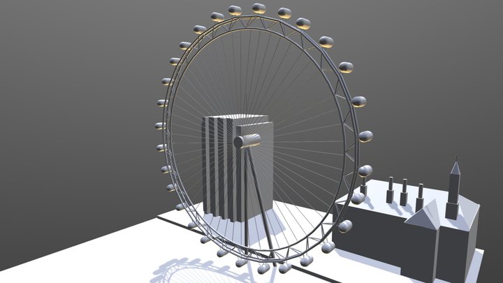 London Eye Rotation 3D Model