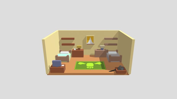 DELTARUNE: Kris' Room 3D Model