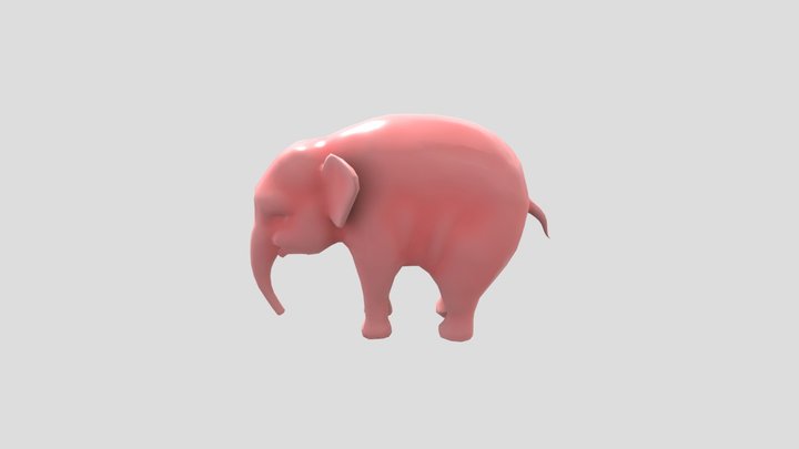 Pink elephant 3D Model