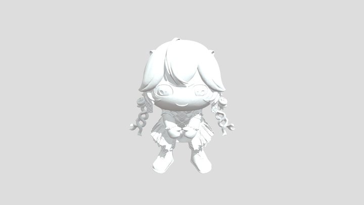 Camellya Chibi Brainrot 3D Model