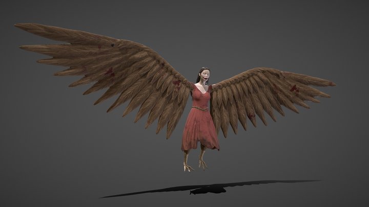 Harpy - posed 3D Model