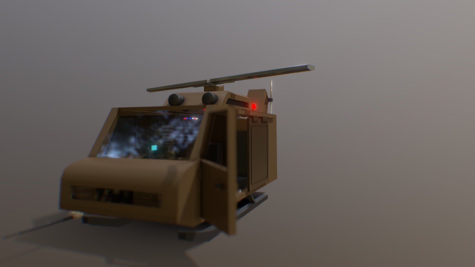 Helicopter Low poly