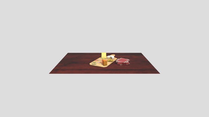 Christmas Cheese Board 3D Model