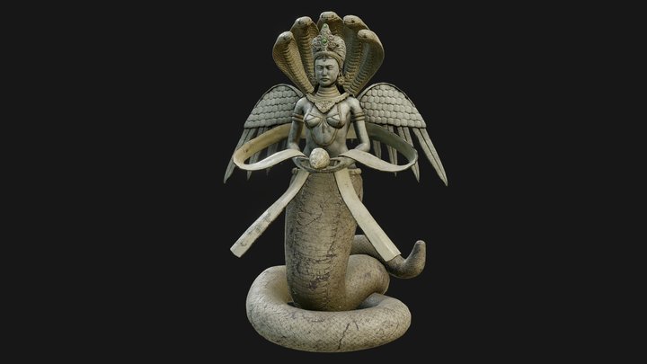 Naga Statue 3D Model