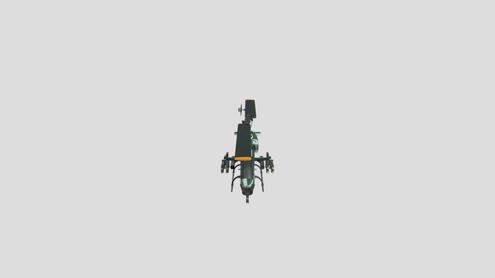 Helicopter Blades Spin 3D Model