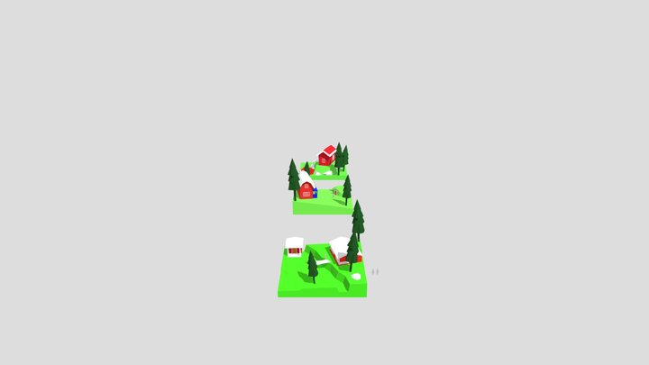 Forest loner blockout 3D Model