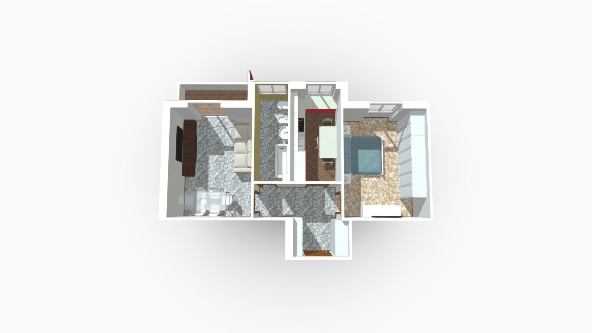 Bilocale Via Rosselli Milano — Sketchfab embed 3D viewer