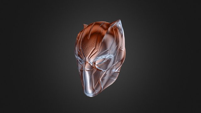 Black Panther Helmet 3D Model