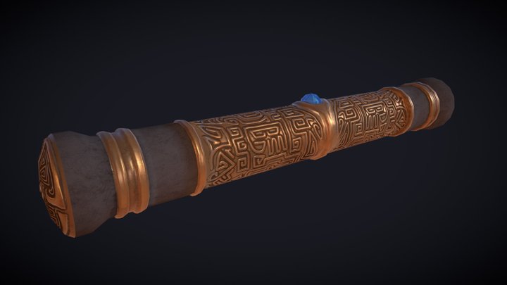 Ancient Scroll Case 3D Model