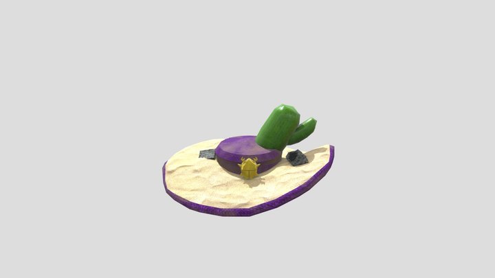 Golden scarab hat (pirate hat) 3D Model