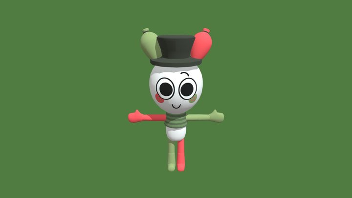 Dapperly festive looey from dandy's world 3D Model