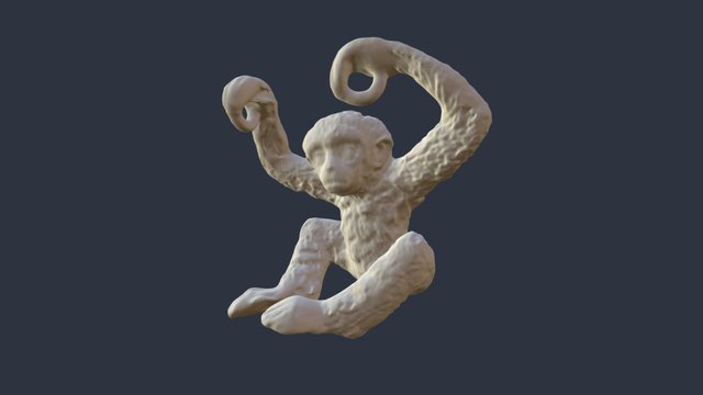 Monkey Pendant 3D Model