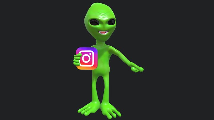 Alien point Instagram 3D Model