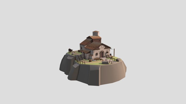 Draft сourse work  XYZ "Hillside House" 3D Model