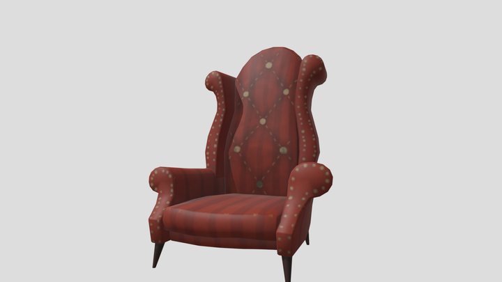 Hello Neighbor 2 Red Armchair 3D Model
