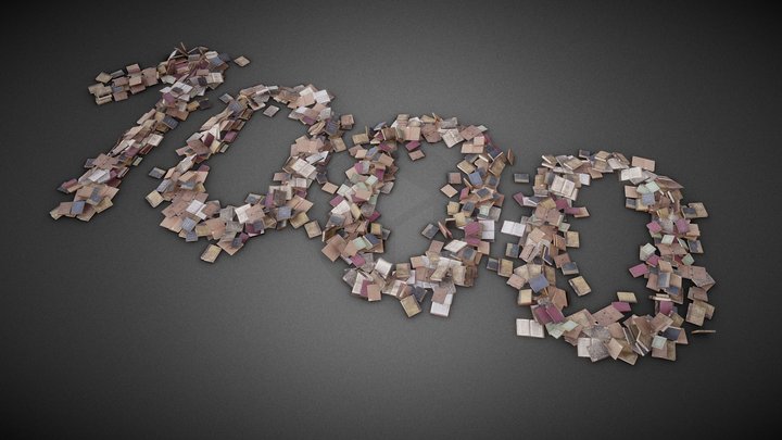 1000 Followers Milestone – Free 3D Model STL