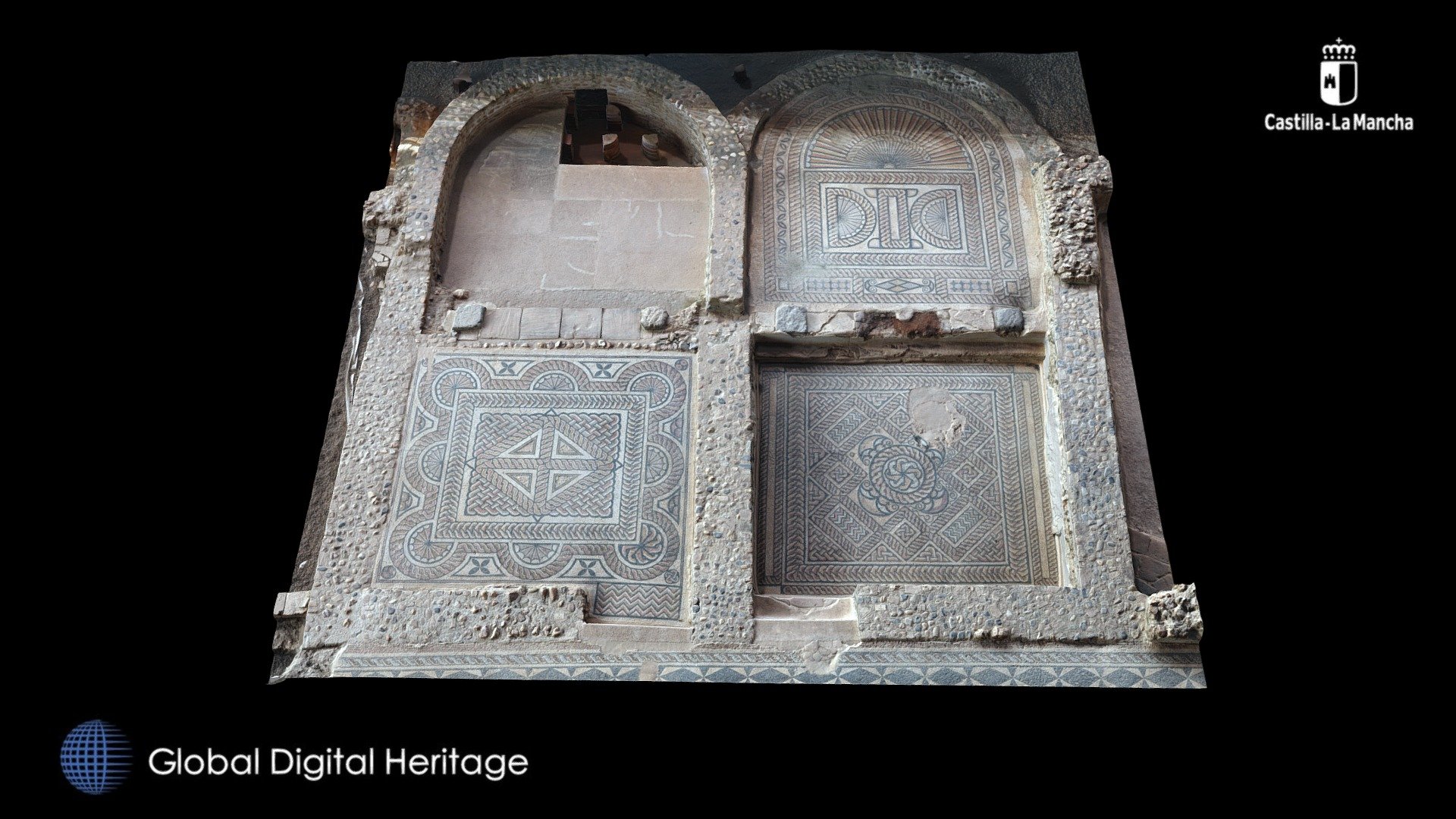 Carranque Mosaic Geometric/Plant Motifs 2