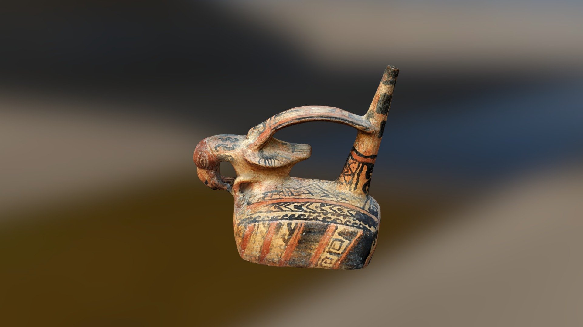 Whistling Vase Moche culture VI century AD.