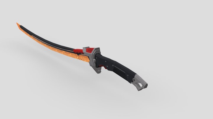 Sci-fi Катана / Game Ready Model 3D Model