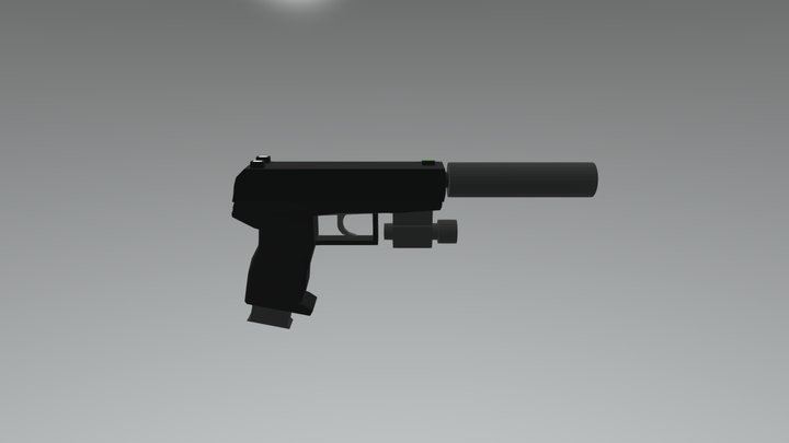 Low Poly USP 3D Model