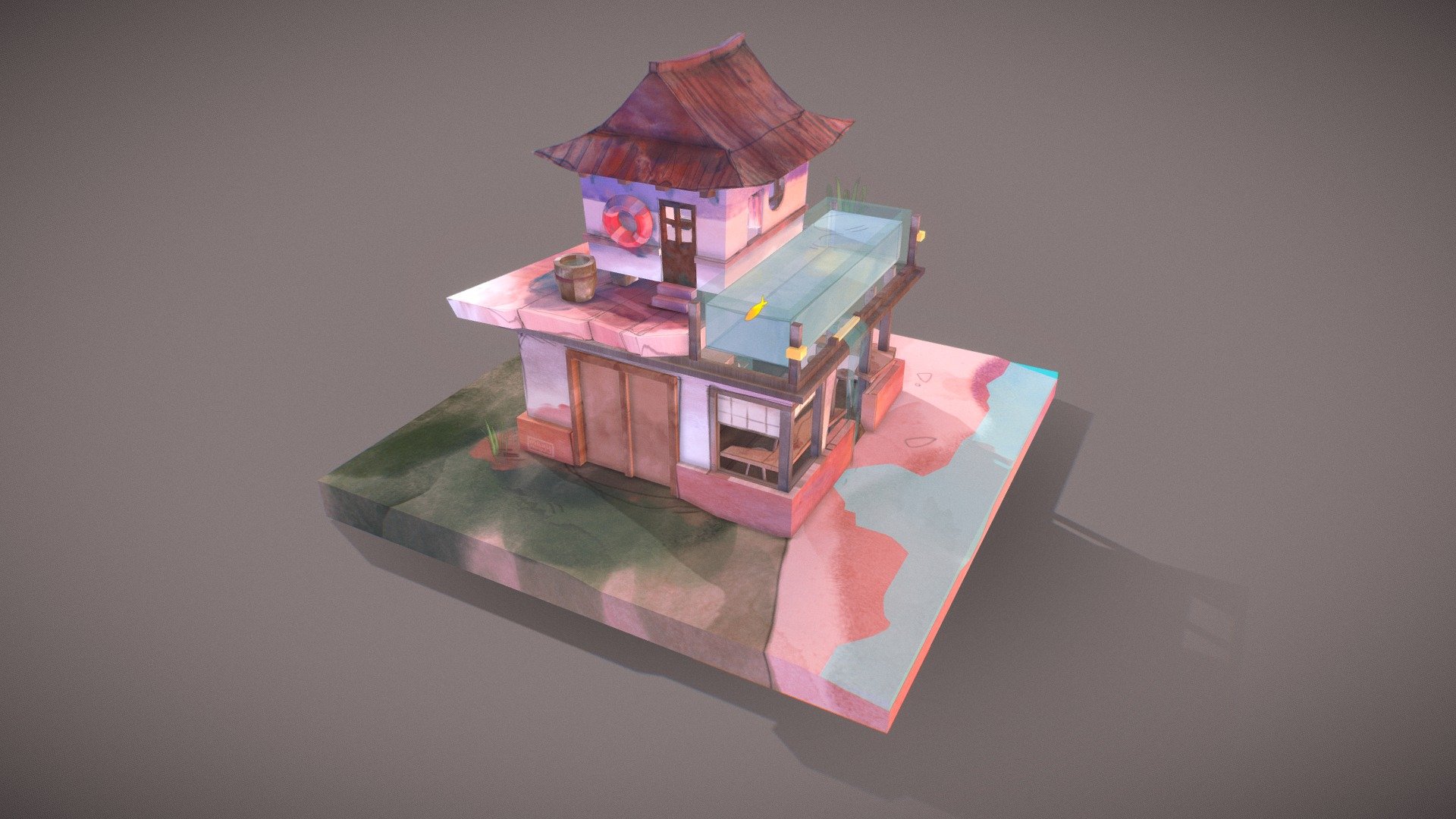 Beach Cafe - 3D model by mayymuu (@miimosa) [07b80bf] - Sketchfab