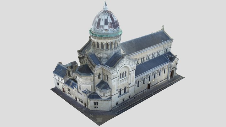 Basilique St Martin de Tours 3D Model