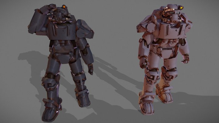 Fallout T-60 power armor 3D Model
