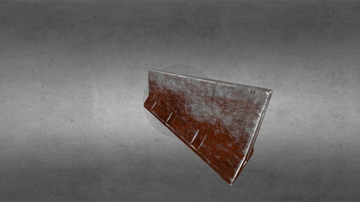 Rusty metal barricade 3D Model