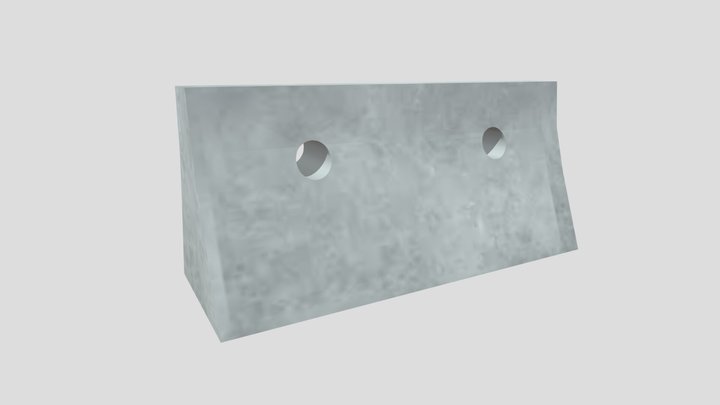 Concrete Barricade 3D Model