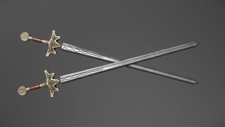 Gotthard Twinswords 3D Model