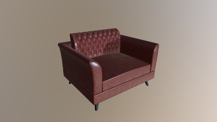 Leather Winchester Sofa 3D Model