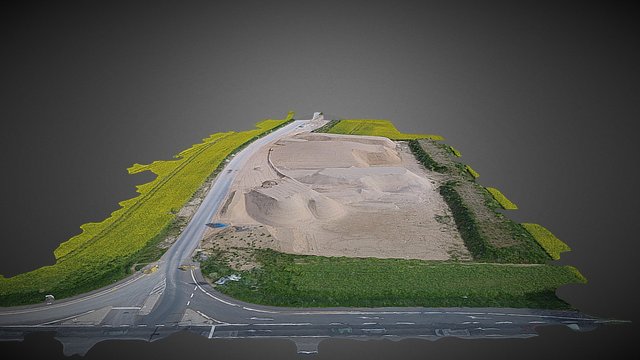 Deichsanierung Baustelle Duisburg 3D Model