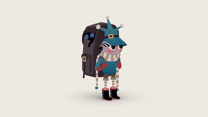 Backpack Dude 3D Model