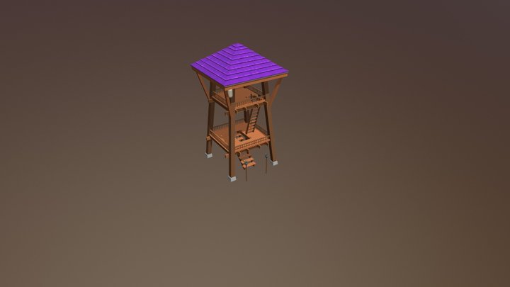 Wooden Tower 3D Model