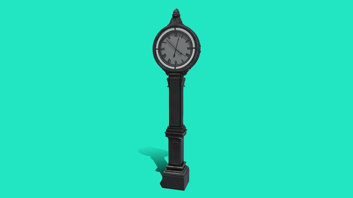 New York Street Clock - Ready to Unity HDRP 3D Model