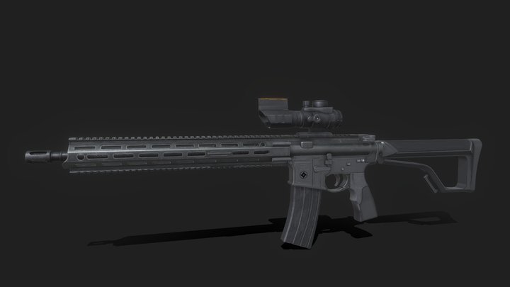 AR-15 weapon 3D Model