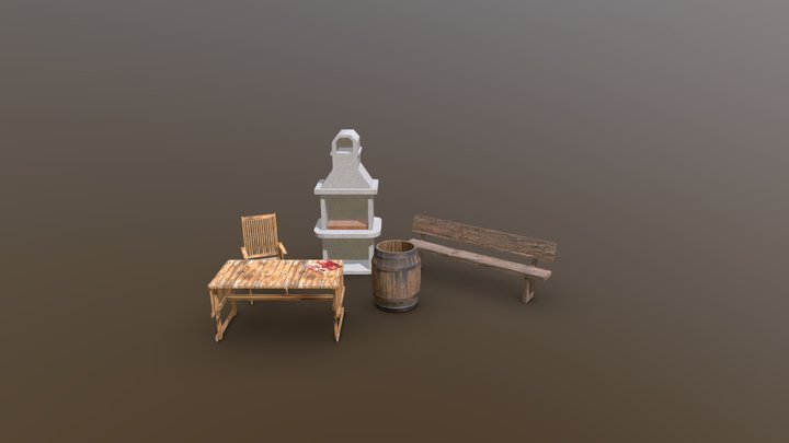 Props Diorama 3D Model