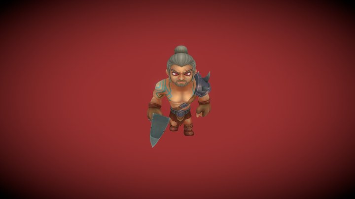 EIN Barbarian Character 3D Model