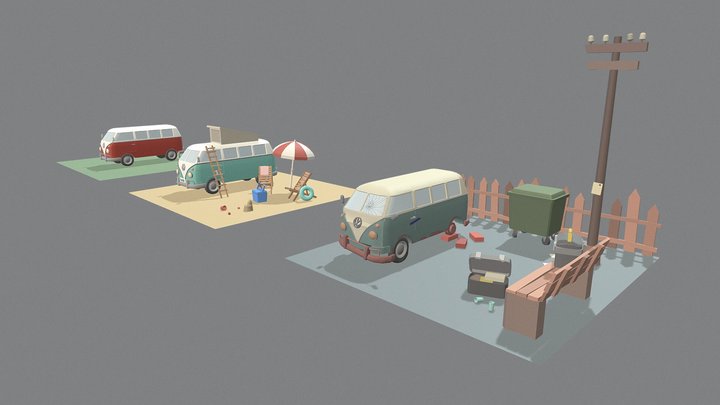 Hippy Van (Secondary_forms) 3D Model