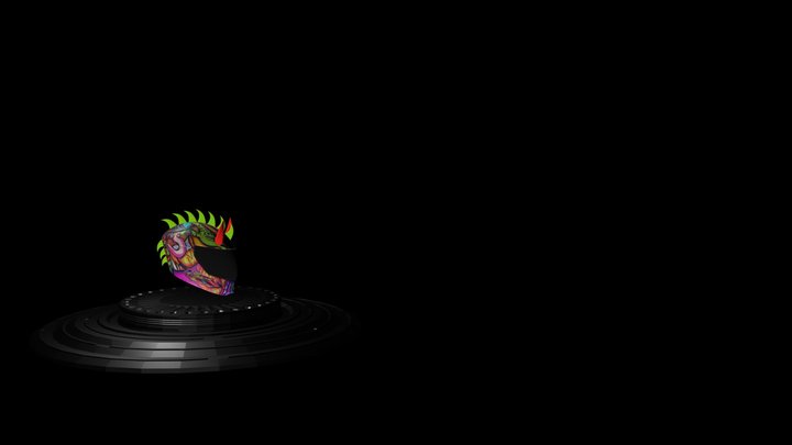 Trippy Helmet 3D Model