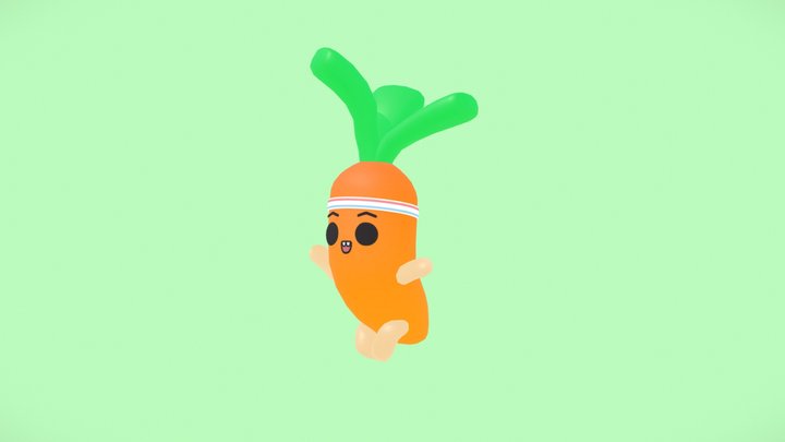 Brave Carrot 3D Model