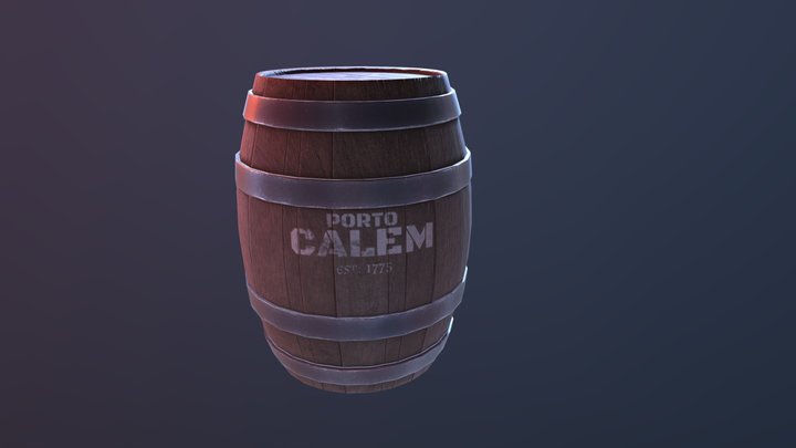 Barrel_wood_low 3D Model