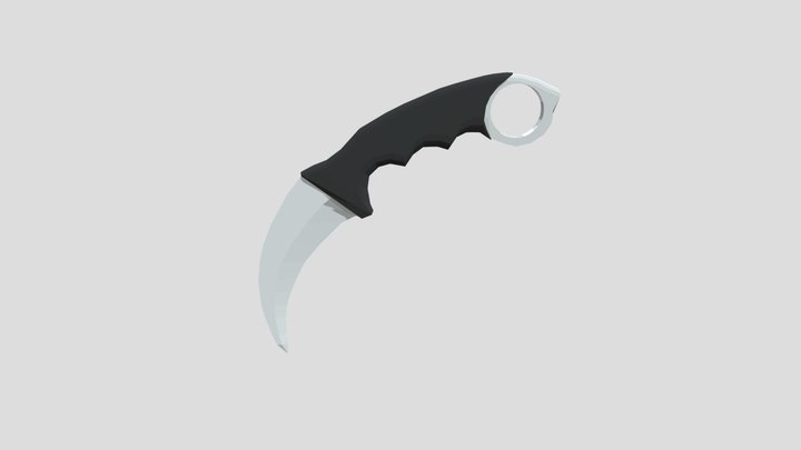 Low Poly Carambit 3D Model