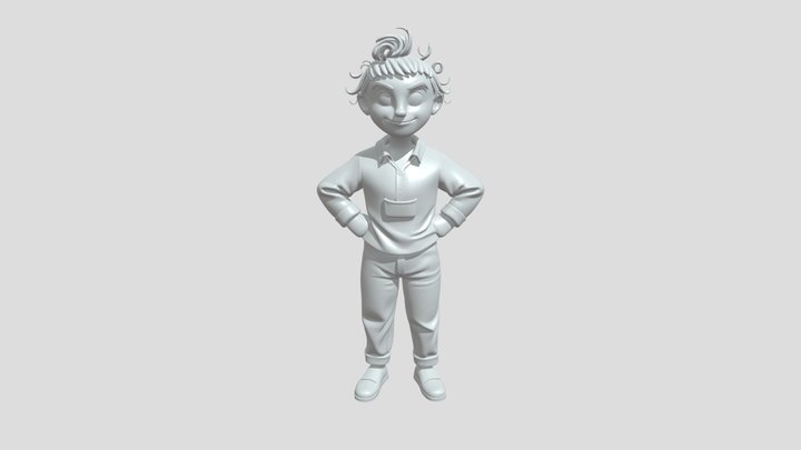 Cartoon boy standing 3D Model